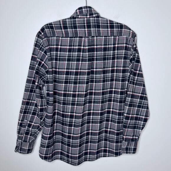 Jachs XL Men's Brawny Plaid‎ Heavyweight Button Front Flannel Shirt Outdoors - Picture 8 of 12
